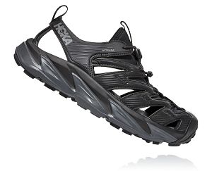 Hoka One One Hopara Mens Recovery Sandals Black/Dark Shadow | AU-2481309